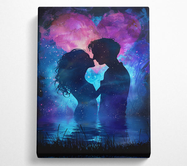  A Canvas Print of Blue Galactic Embrace Canvas Print