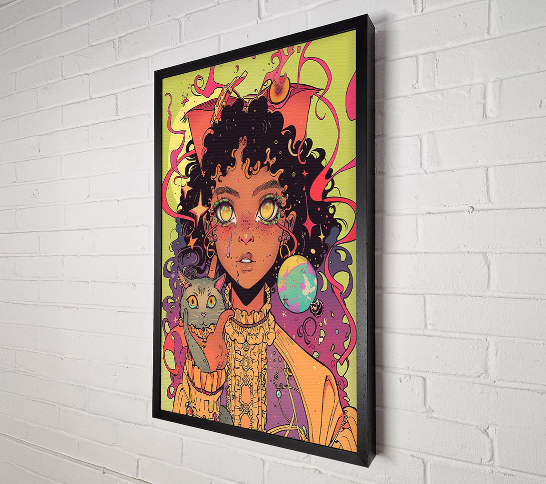  A Canvas Print of Golden Galaxy Dreams Canvas Print