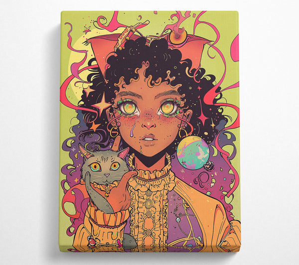  A Canvas Print of Golden Galaxy Dreams Canvas Print