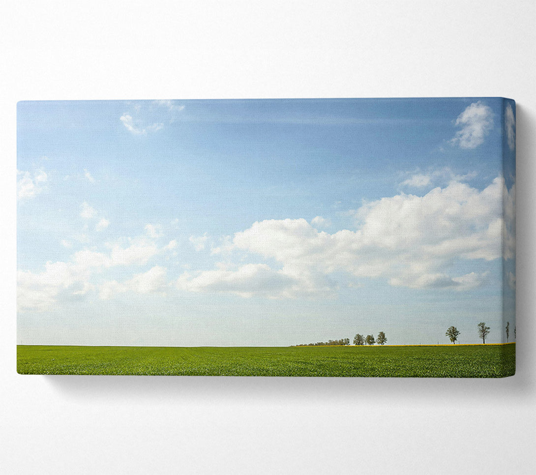  A Canvas Print of Green Skies And Fields Canvas Print
