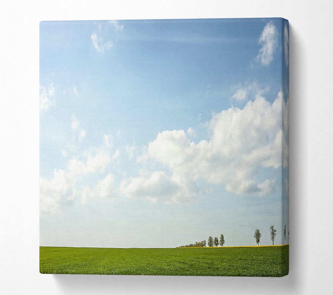  A Canvas Print of Green Skies And Fields Canvas Print