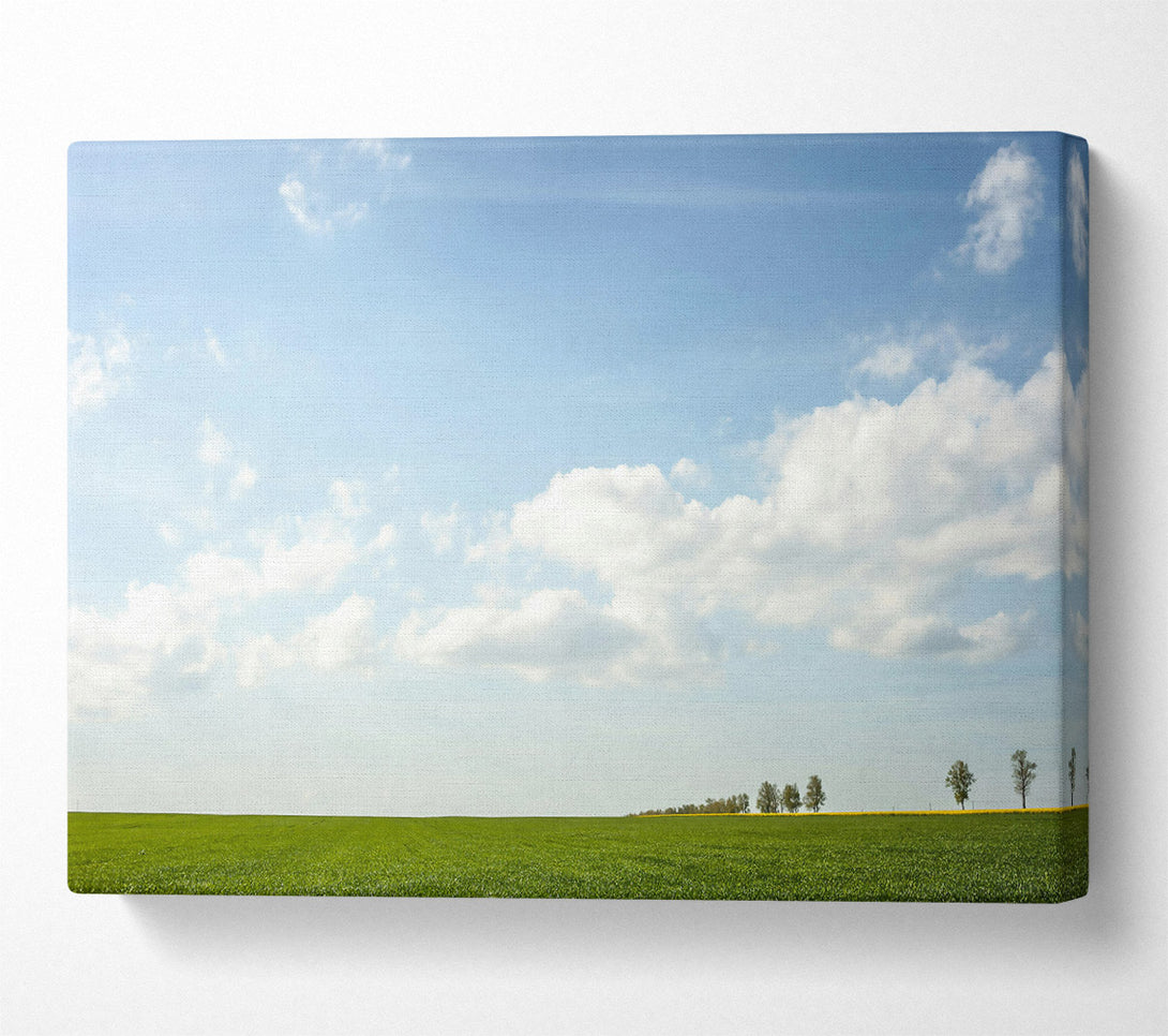  A Canvas Print of Green Skies And Fields Canvas Print