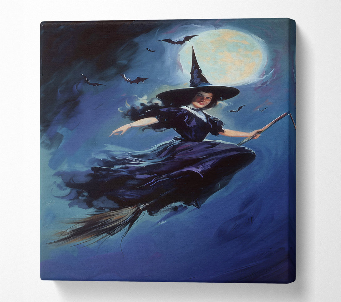  A Canvas Print of Midnight Flight Blue Canvas Art