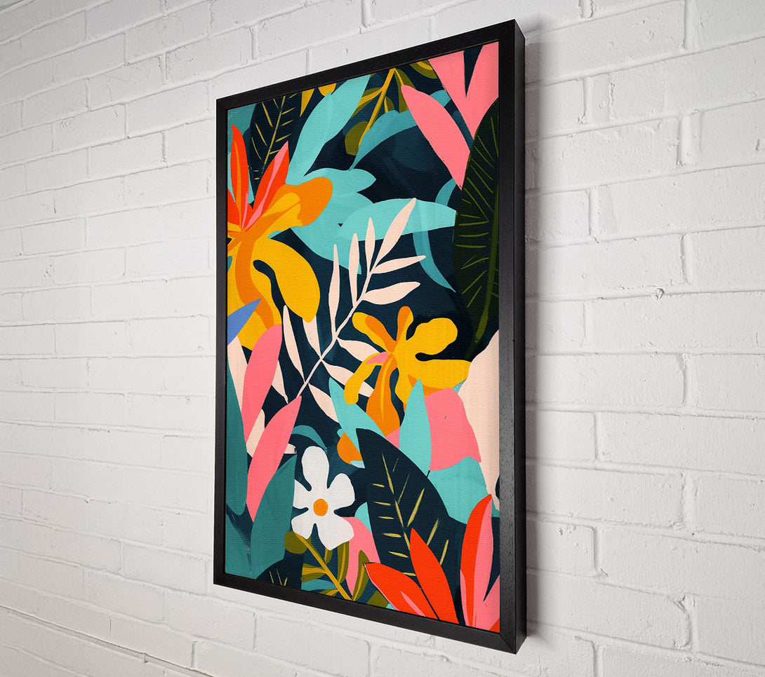  A Canvas Print of Teal Tropical Dreams Canvas Wall Art
