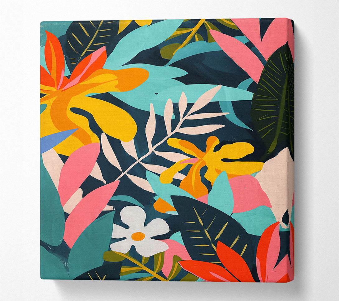  A Canvas Print of Teal Tropical Dreams Canvas Wall Art