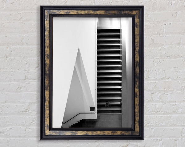 Walnut And Walnut Stairs Framed Print