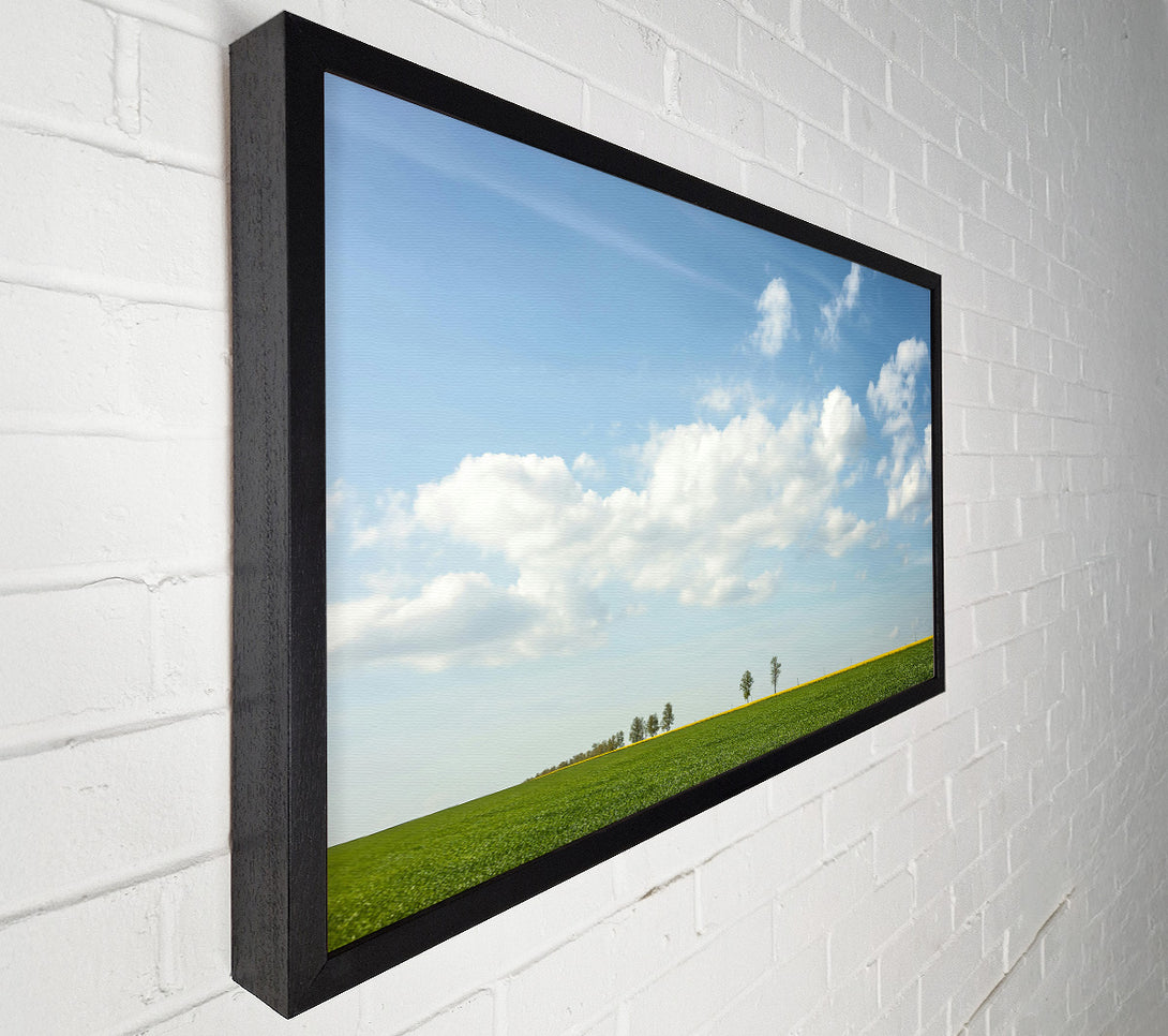  A Canvas Print of Green Field And Blue Sky Canvas Art