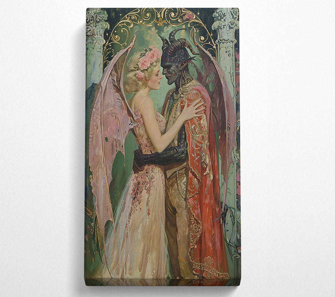  A Canvas Print of Crimson And Gold Embrace Canvas Art