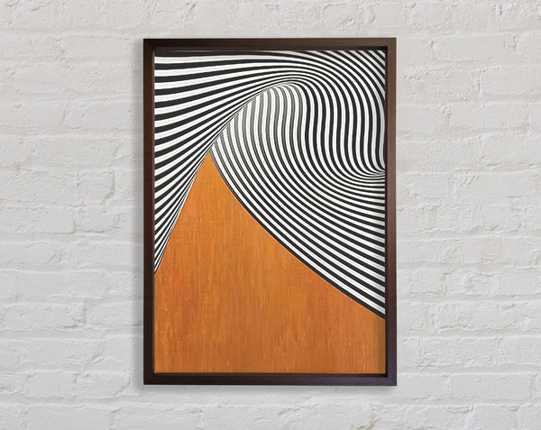 Walnut And Walnut Swirl Pattern Framed Print