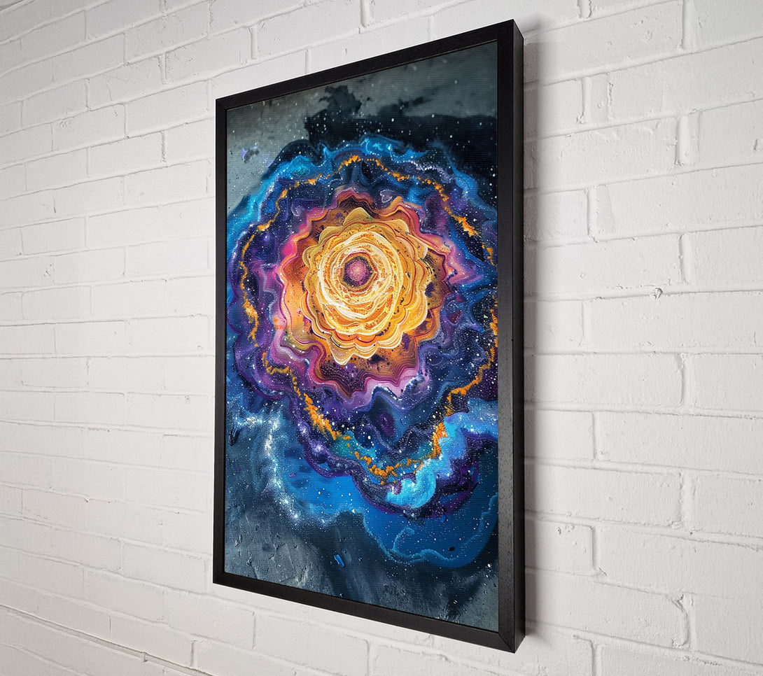  A Canvas Print of Blue Cosmic Bloom Canvas Wall Art