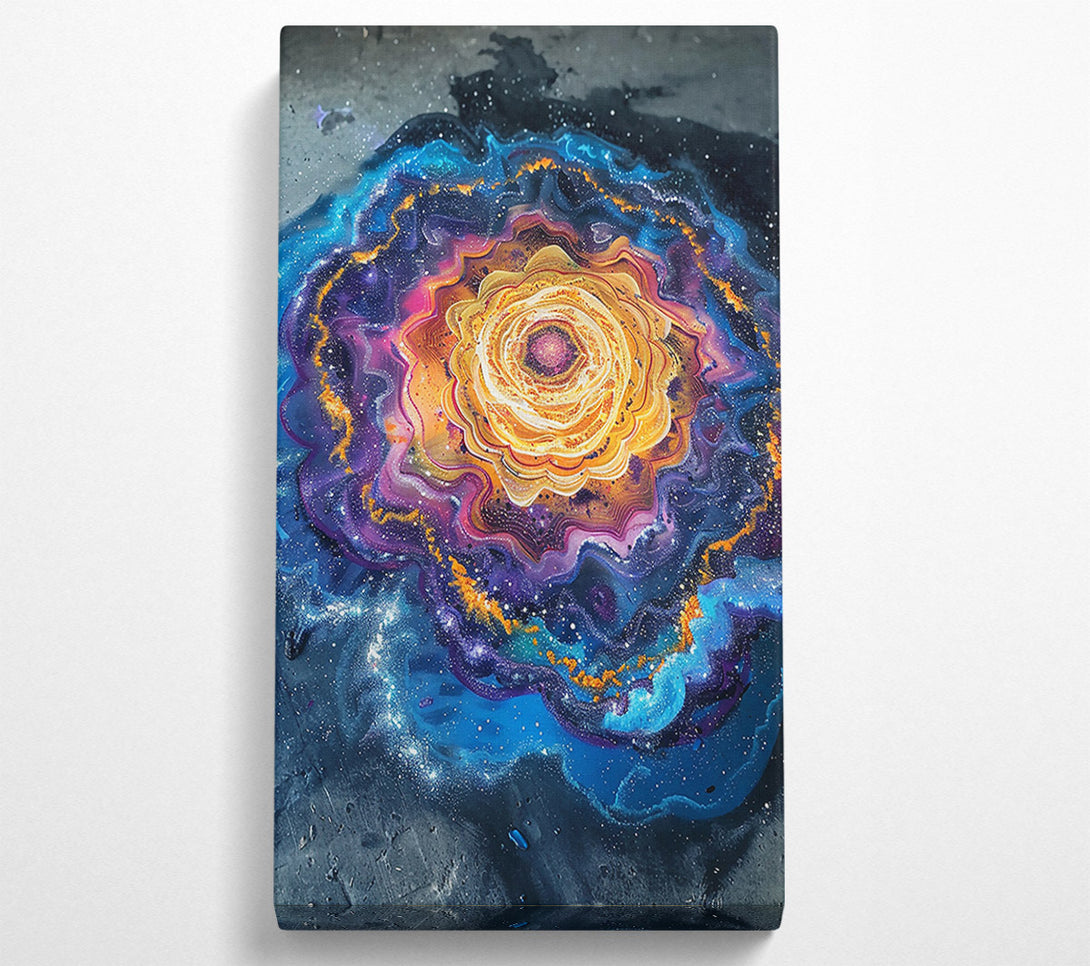  A Canvas Print of Blue Cosmic Bloom Canvas Wall Art