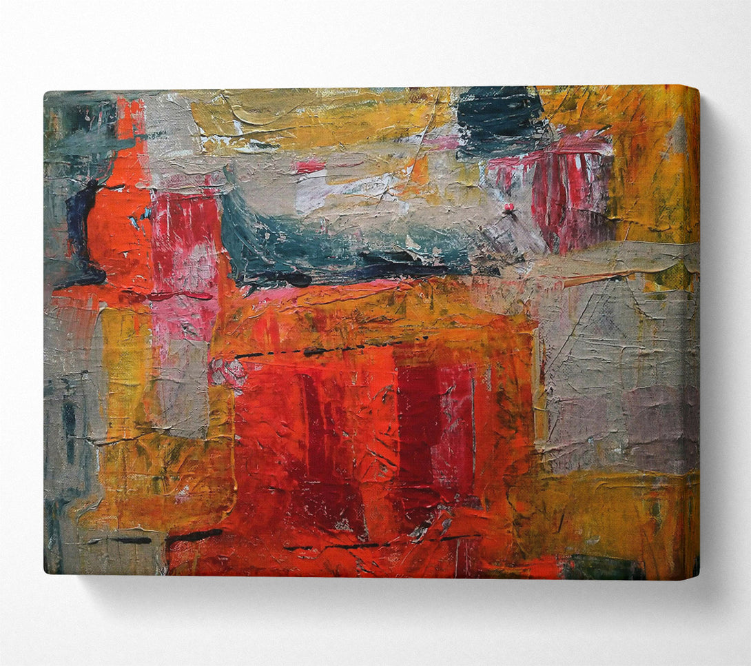  A Canvas Print of Crimson Abstract Lines Canvas Wall Art