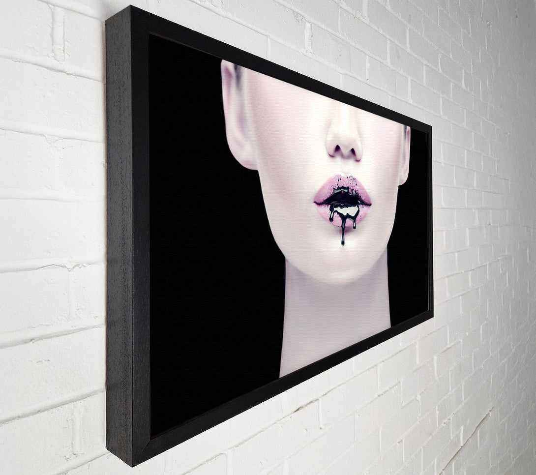  A Canvas Print of Black Blood Lips Canvas Wall Art