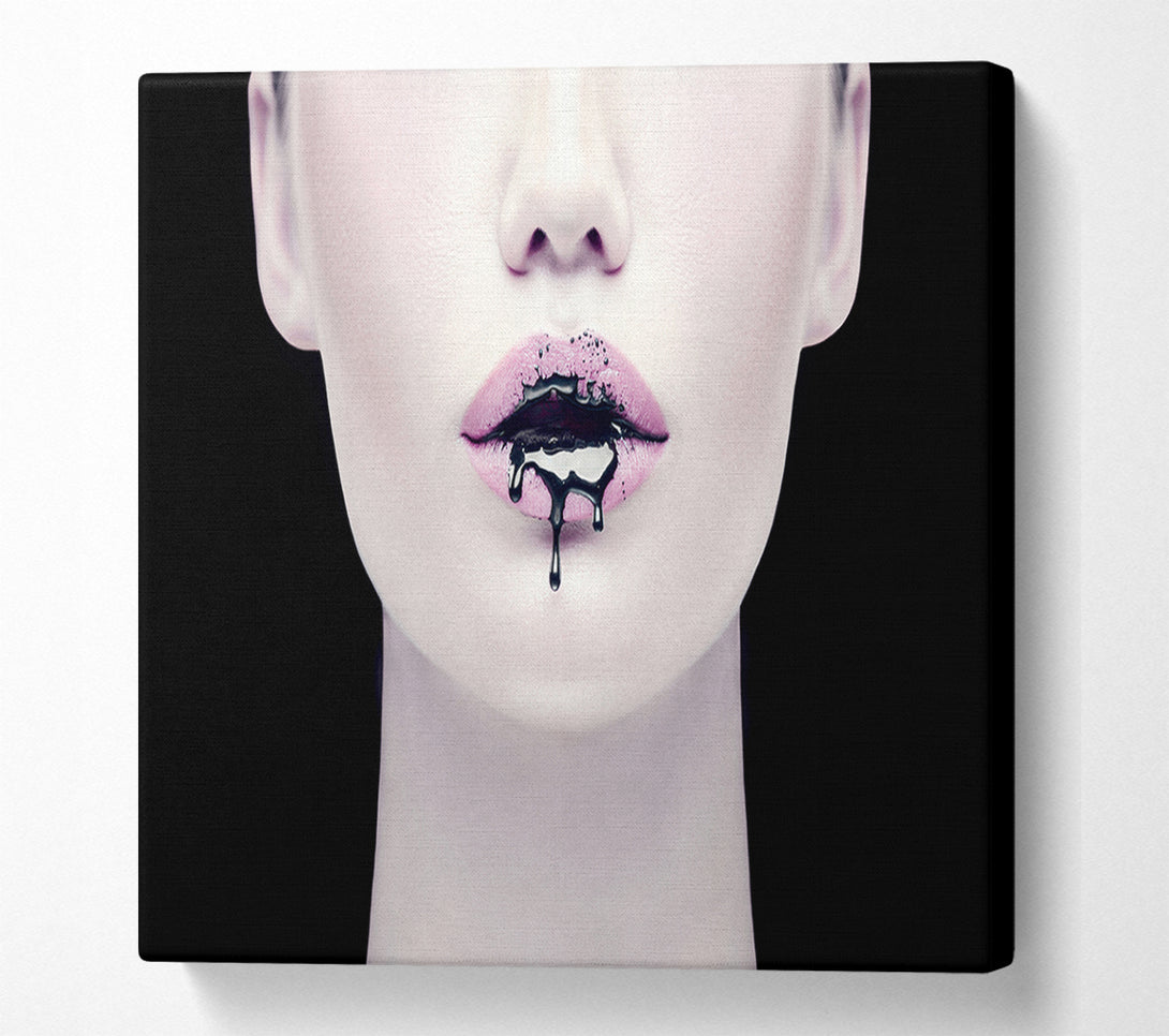  A Canvas Print of Black Blood Lips Canvas Wall Art
