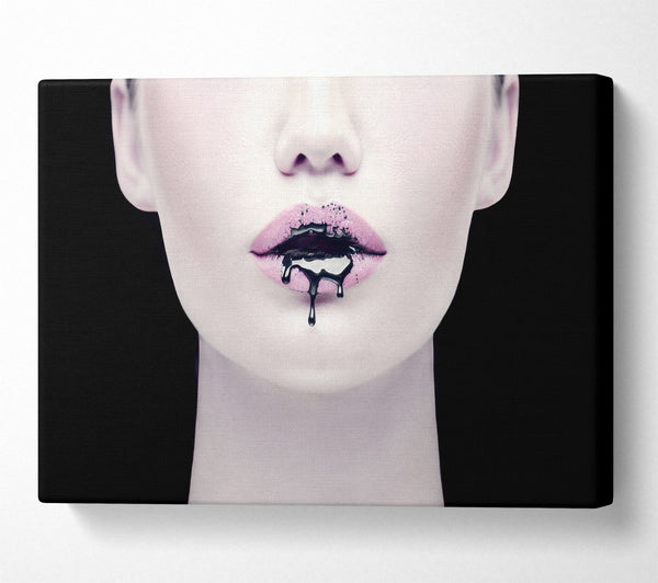  A Canvas Print of Black Blood Lips Canvas Wall Art
