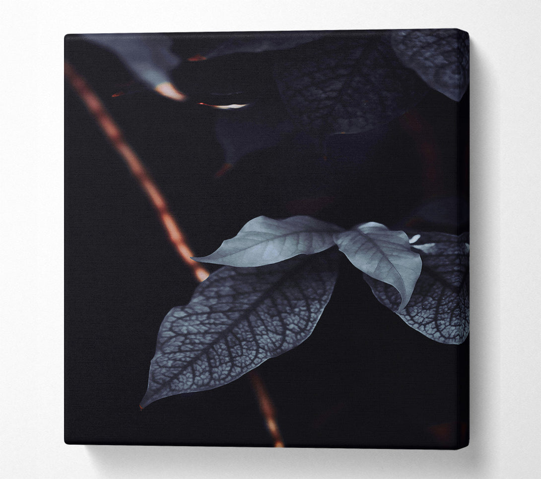  A Canvas Print of Midnight Blue Veins Canvas Wall Art