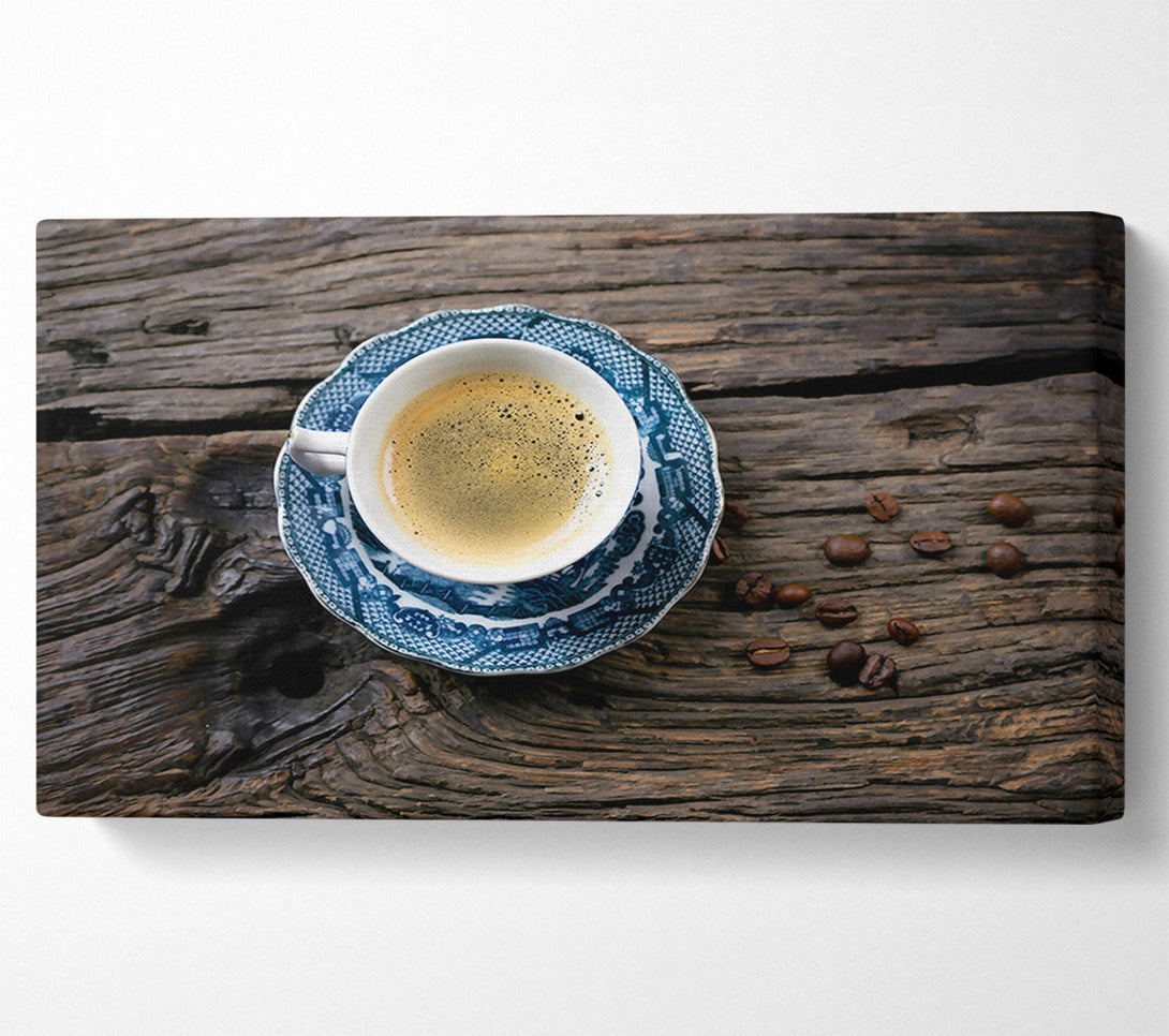  A Canvas Print of Blue Coffee Break Canvas Wall Art
