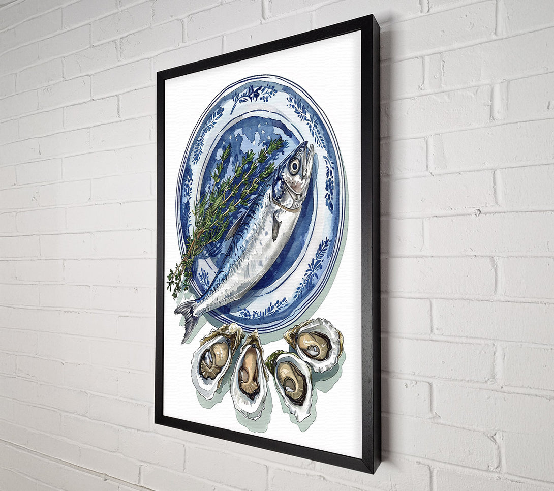  A Canvas Print of Blue Plate Seafood Canvas Wall Art