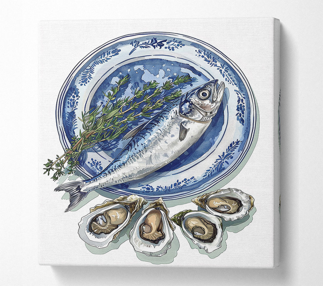  A Canvas Print of Blue Plate Seafood Canvas Wall Art