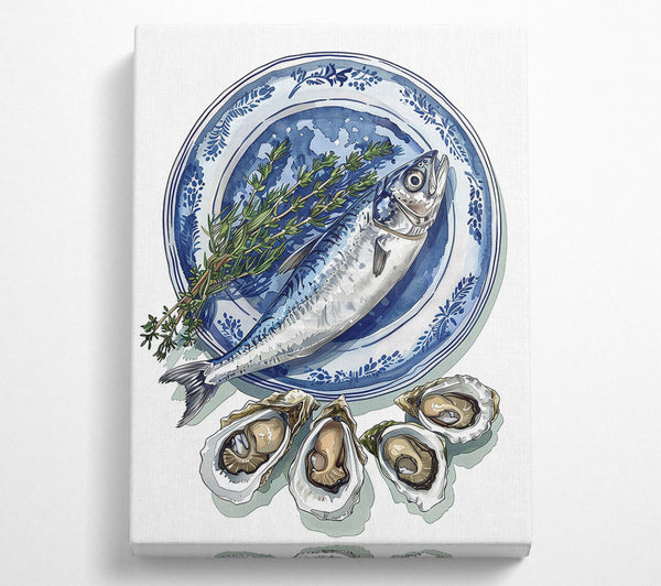  A Canvas Print of Blue Plate Seafood Canvas Wall Art