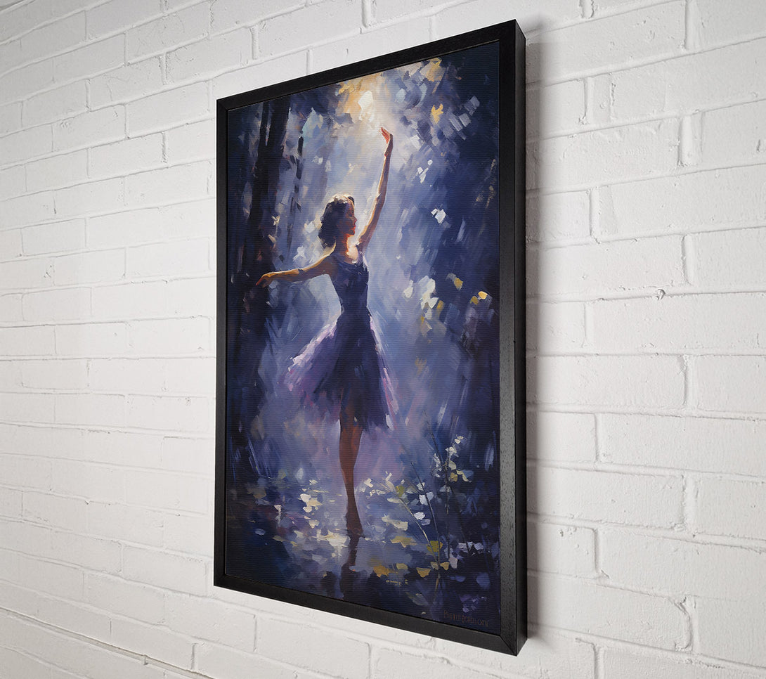  A Canvas Print of Blue Light Ballerina Canvas Wall Art