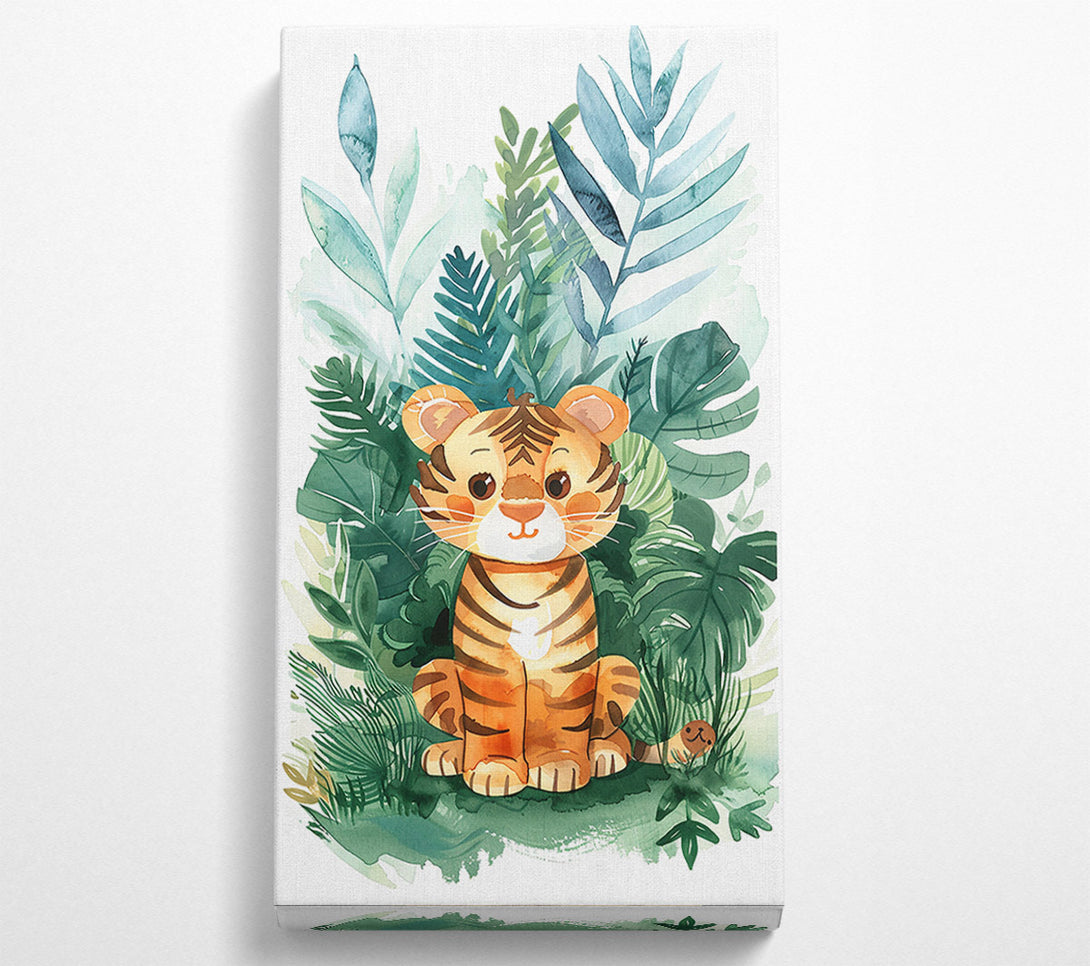  A Canvas Print of Orange Tiger In Greenery Canvas Art