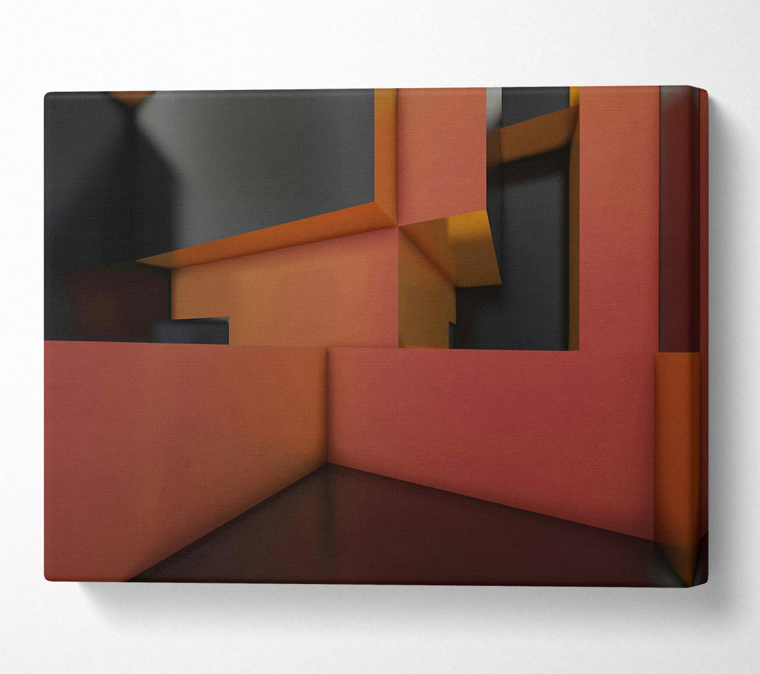  A Canvas Print of Burnt Orange Geometry Canvas Print