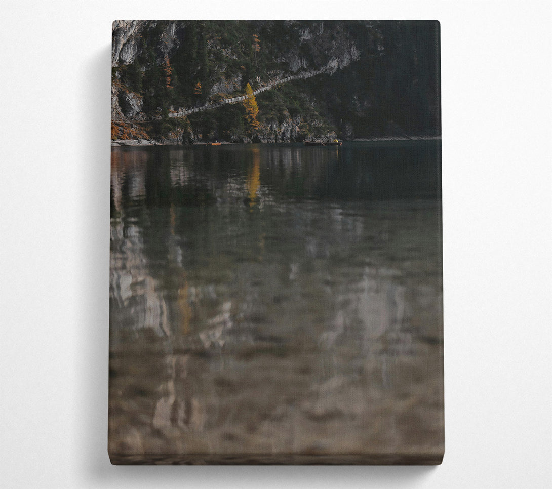  A Canvas Print of Golden Water Reflection Canvas Wall Art