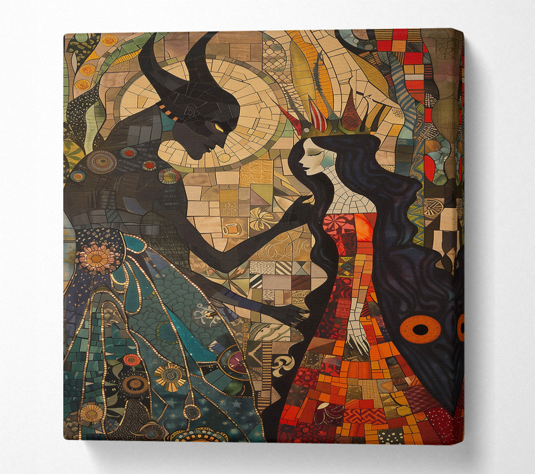  A Canvas Print of Crimson Mosaic Dance Canvas Art