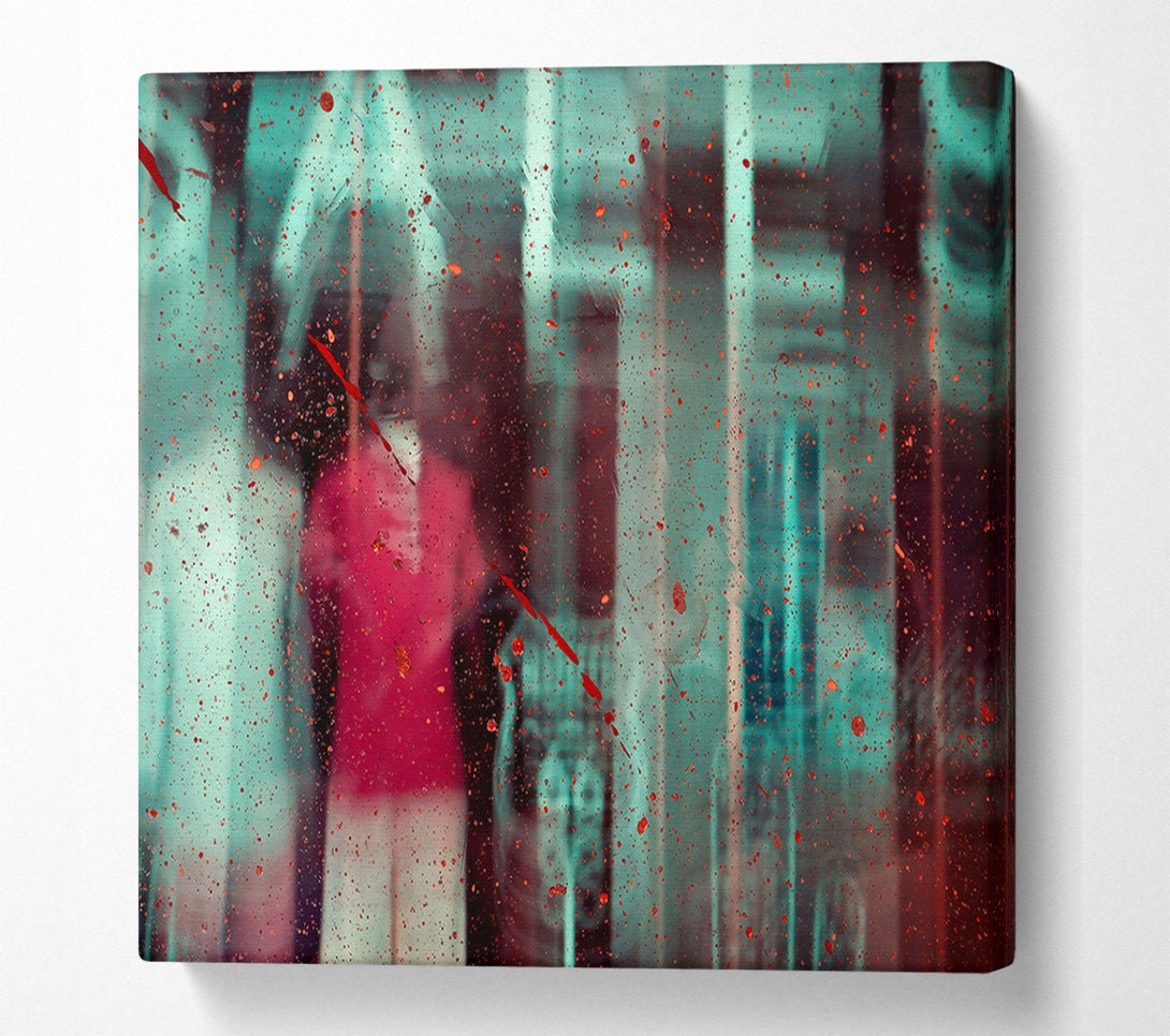  A Canvas Print of Red Through The Glass Canvas Wall Art