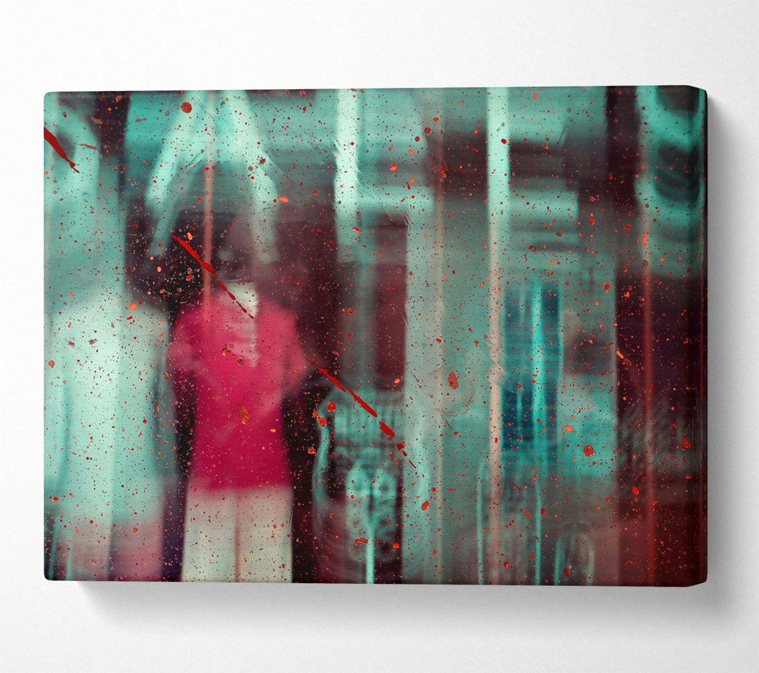  A Canvas Print of Red Through The Glass Canvas Wall Art