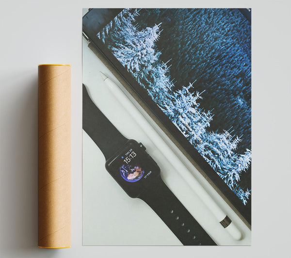Blue Forest Landscape Print