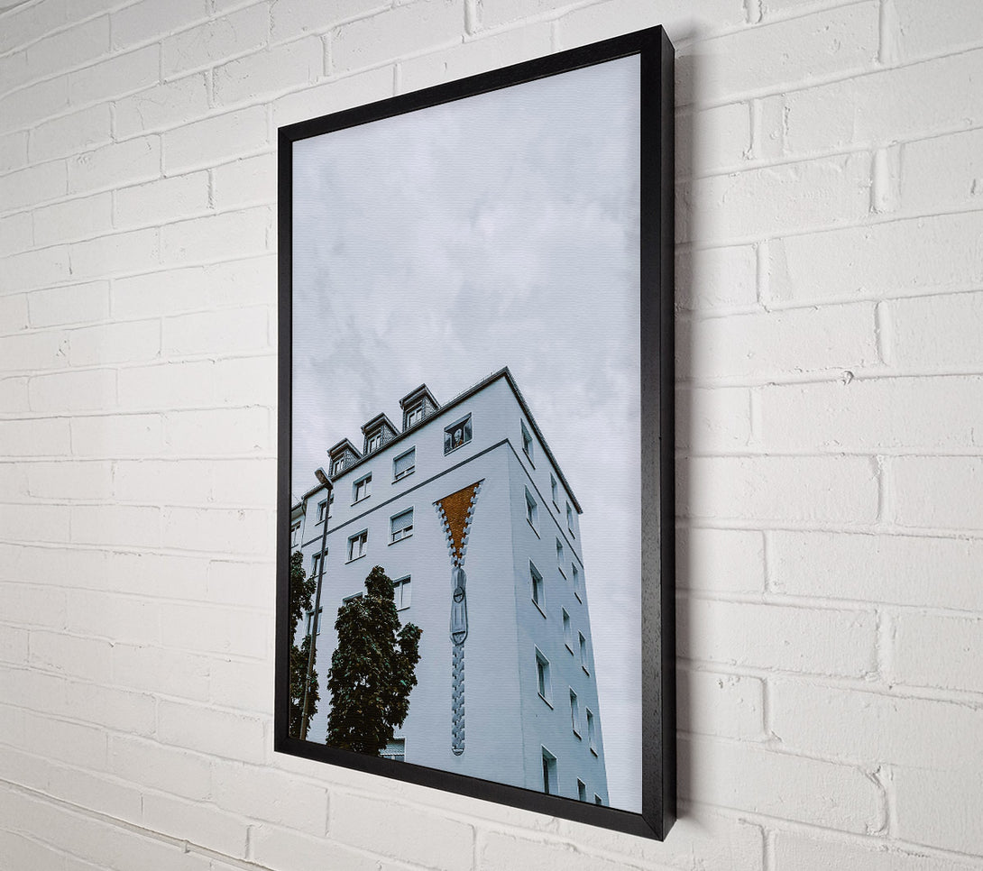  A Canvas Print of White Wall Zipper Canvas Art