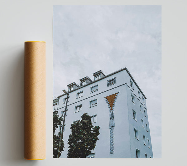 White Wall Zipper Print