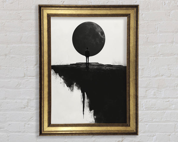 White Circle Cliff Framed Print