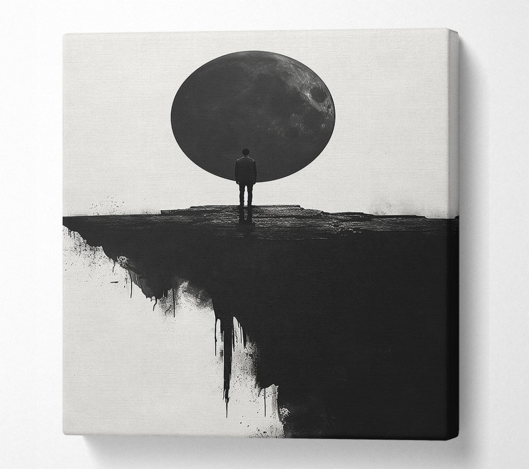  A Canvas Print of Black Circle Cliff Canvas Art