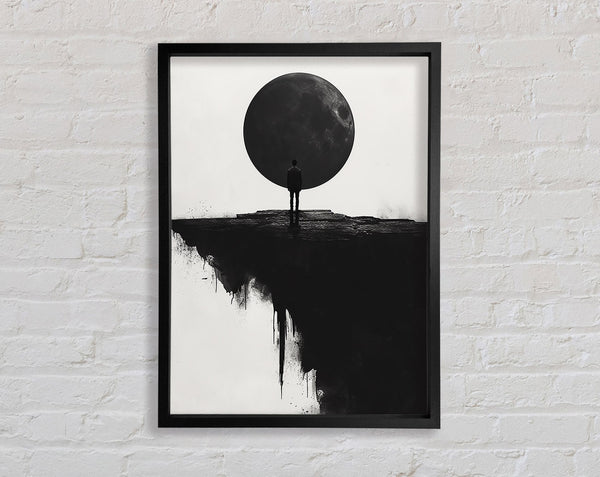 Black Circle Cliff Framed Print