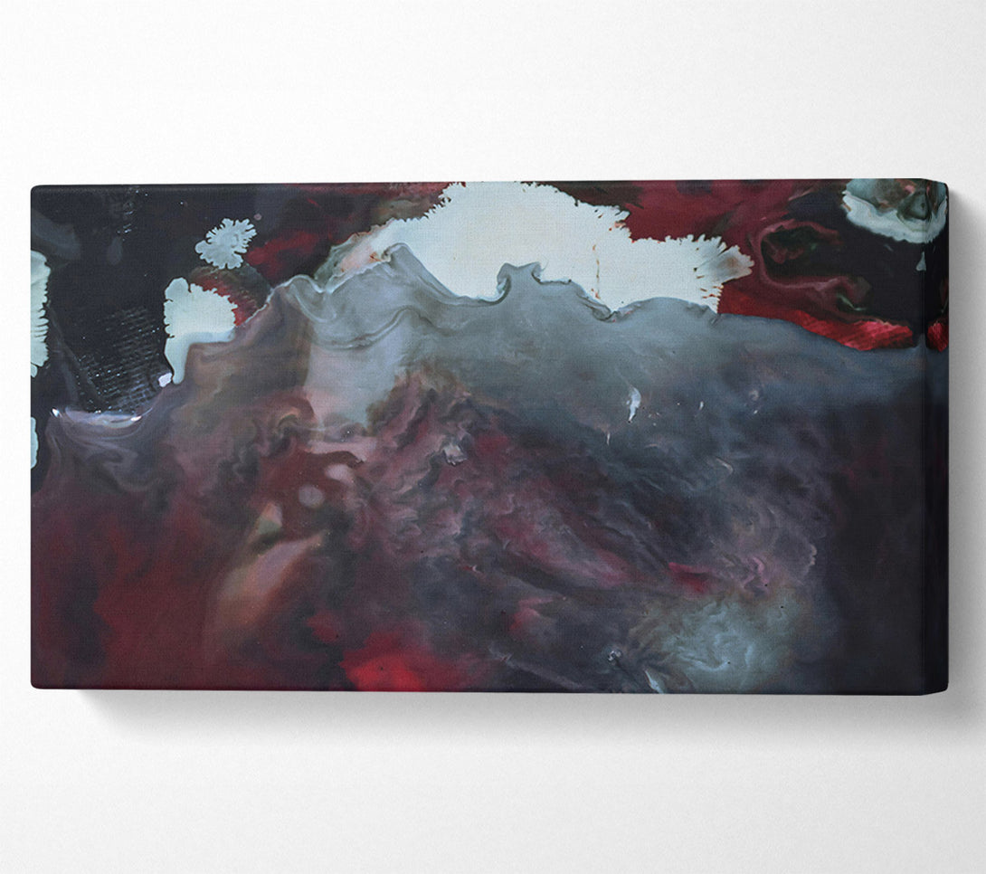  A Canvas Print of Crimson Swirls And Gray Canvas Wall Art