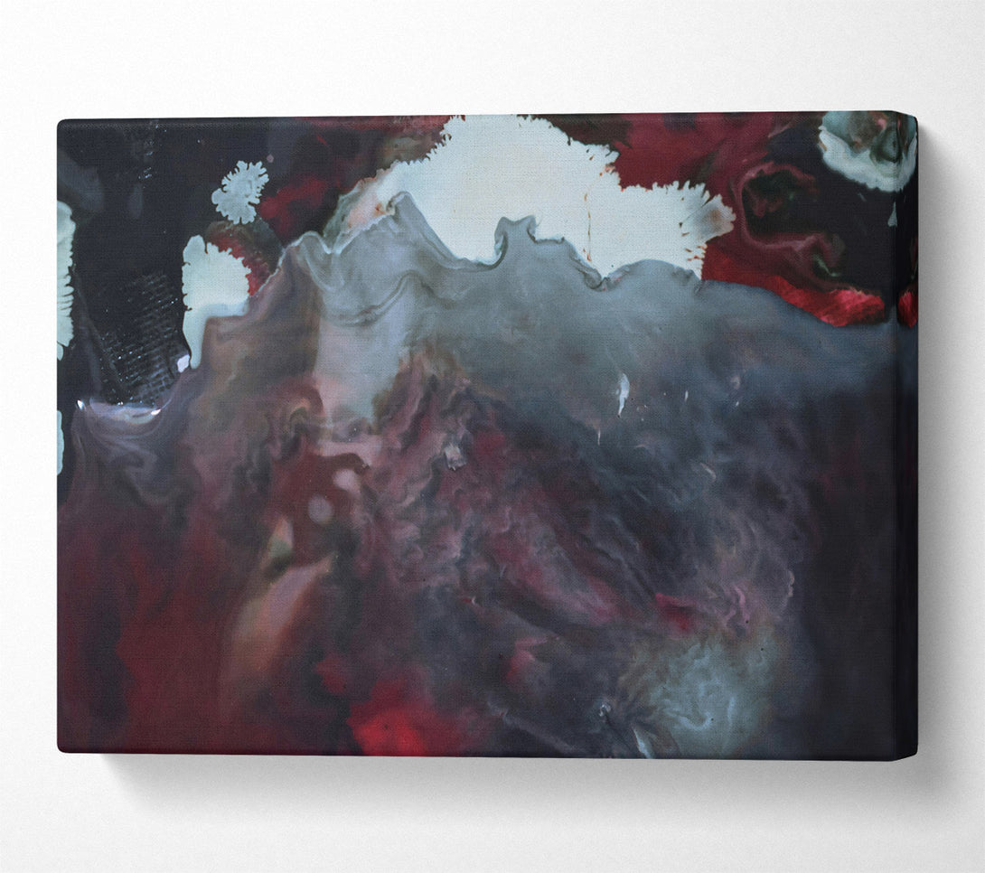  A Canvas Print of Crimson Swirls And Gray Canvas Wall Art
