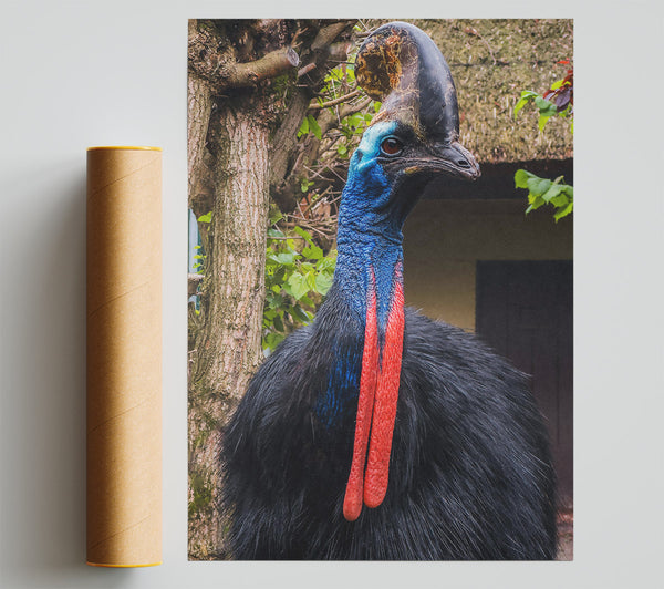 Blue And Black Casque Giclee Print