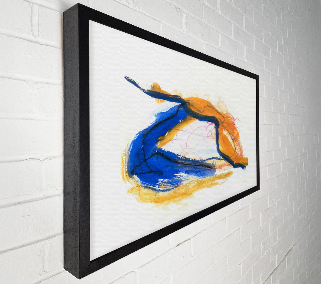  A Canvas Print of Blue And Gold Abstraction Canvas Print