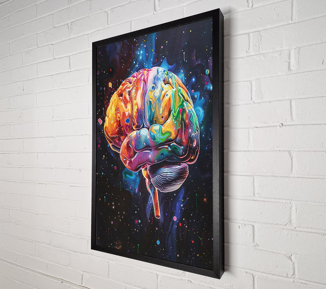  A Canvas Print of Cosmic Orange Brain Canvas Art