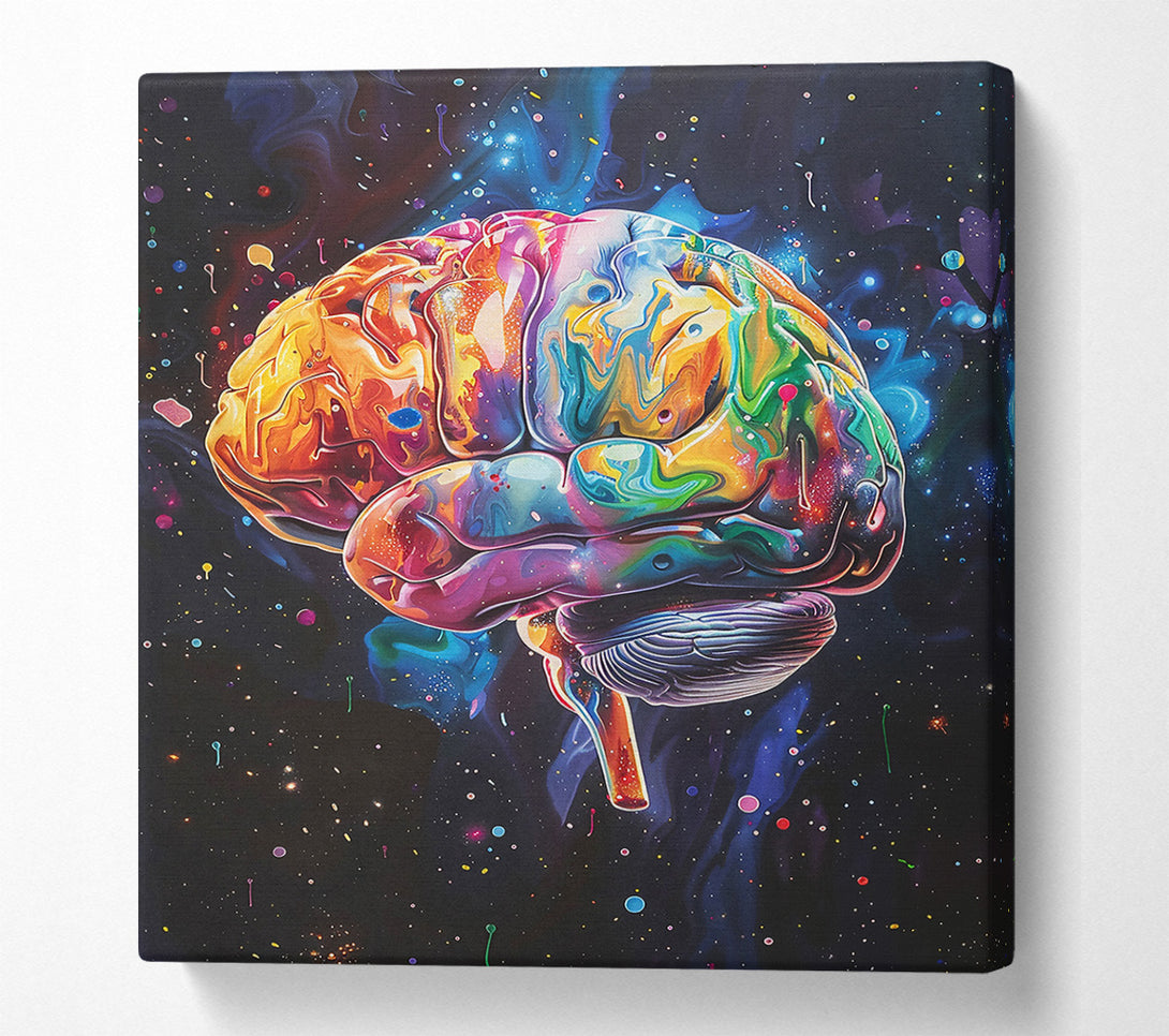  A Canvas Print of Cosmic Orange Brain Canvas Art