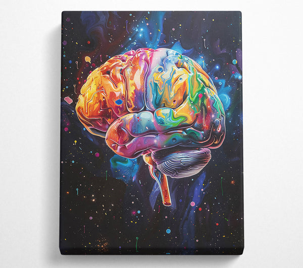 A Canvas Print of Cosmic Orange Brain Canvas Art