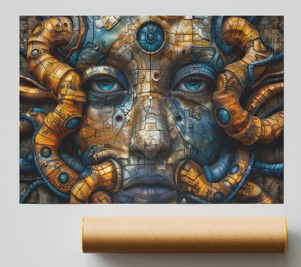 The Blue Machine Face Giclee Print