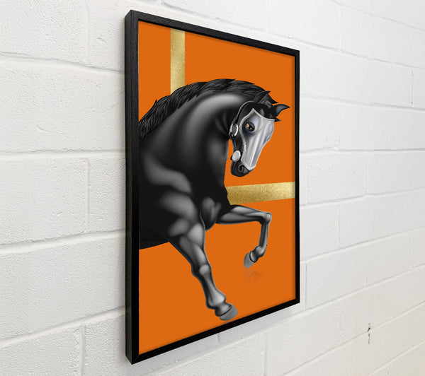 Black Horse With Orange