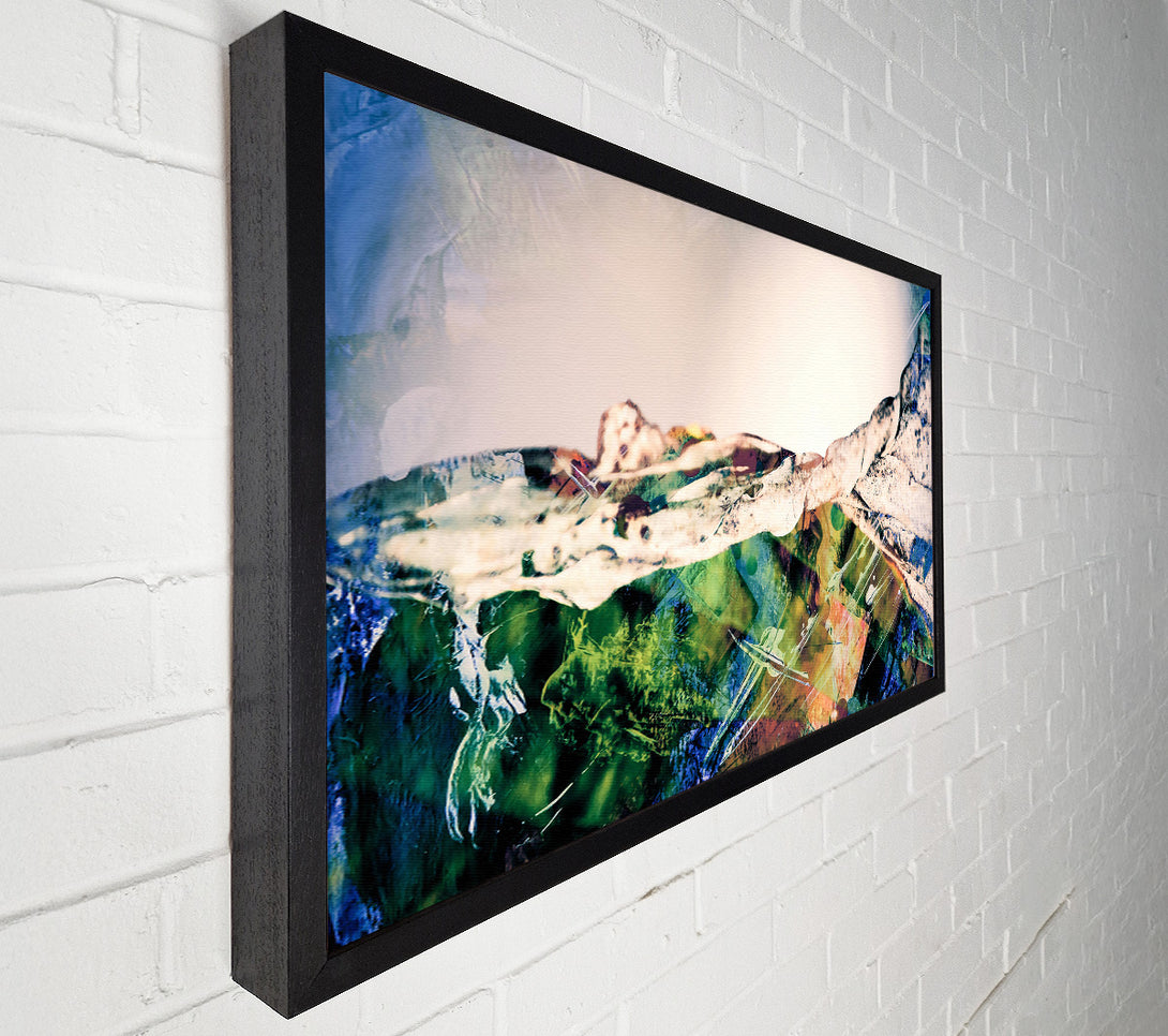  A Canvas Print of Green Abstract Landscape Canvas Print