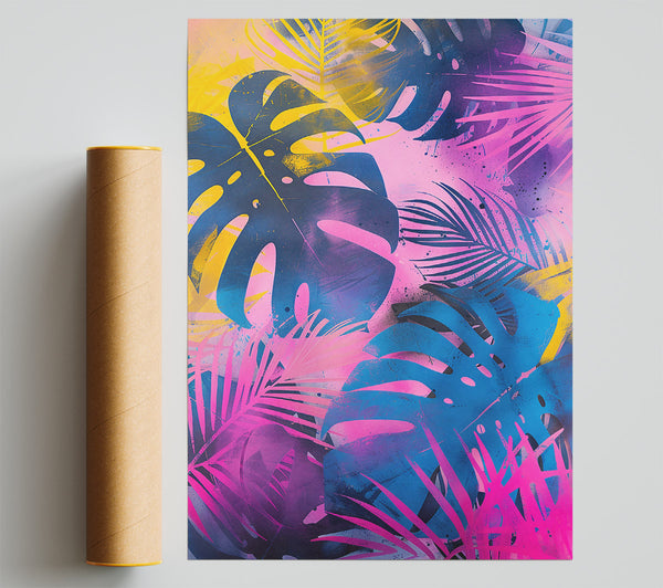Pink Tropical Dreamscape Giclee Print
