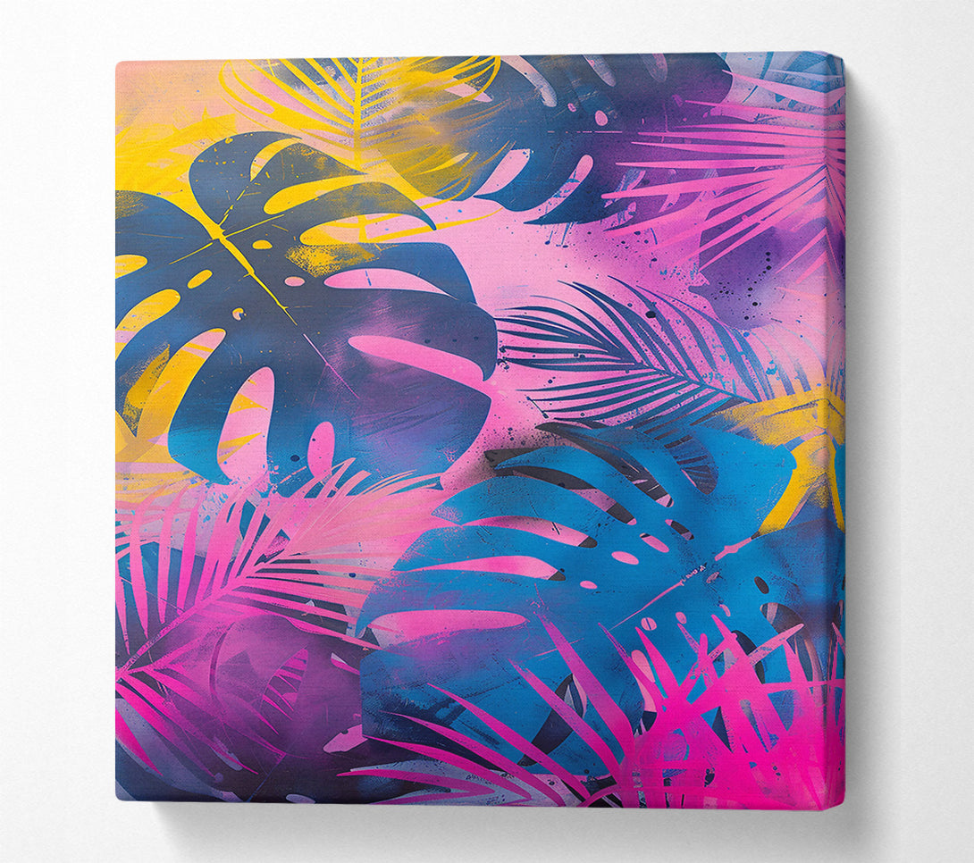  A Canvas Print of Pink Tropical Dreamscape Canvas Wall Art