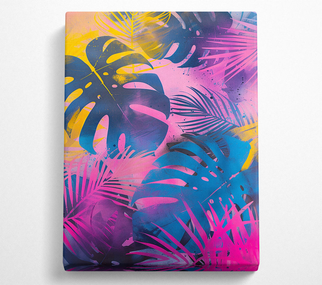  A Canvas Print of Pink Tropical Dreamscape Canvas Wall Art